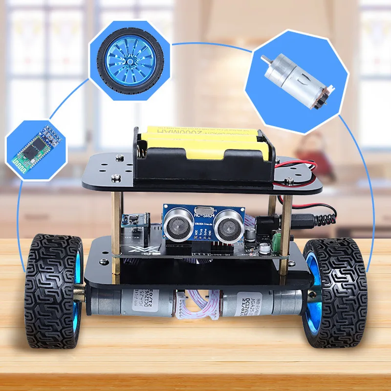 Arduino용 Phot 3.0 자체 균형 조정 자동차 키트 메이커 대회용 고안정성 초음파 블루투스 원격 제어