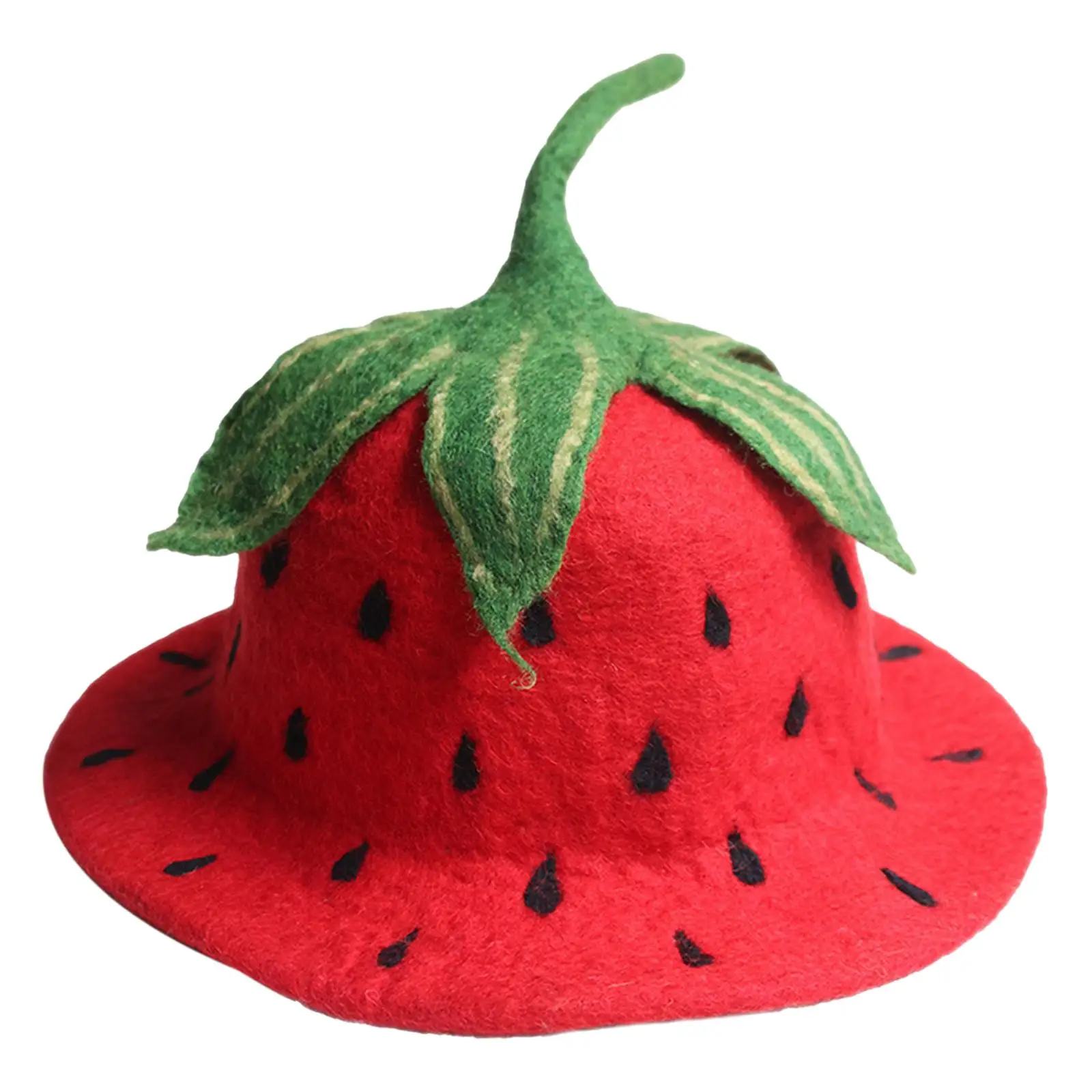 Strawberry Hat Decorative Cute Red Fruit Costume Accessories Warm Headwear Halloween Costume Casual Comfort Fashion Wool Hat