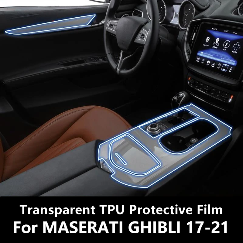 

For MASERATI GHIBLI 17-21 Car Interior Center Console Transparent TPU Protective Film Anti-scratch Repair Film Accessories Refit
