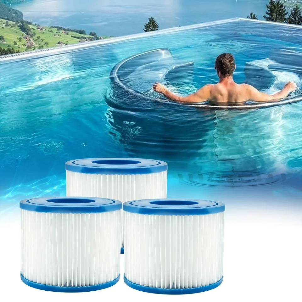 1-12pcs Replacement Swimming Pool Filter Fit Type VI Pool Filter for Flowclear Size VI Filter Cartridge Lay-Z-Spa for Intex Filt