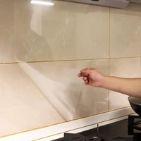 3/5/10m Transparent Electrostatic Protective Film Self Adhesive Oil Proof Wall Sticker Wallpaper Waterproof Film Home Decor 3