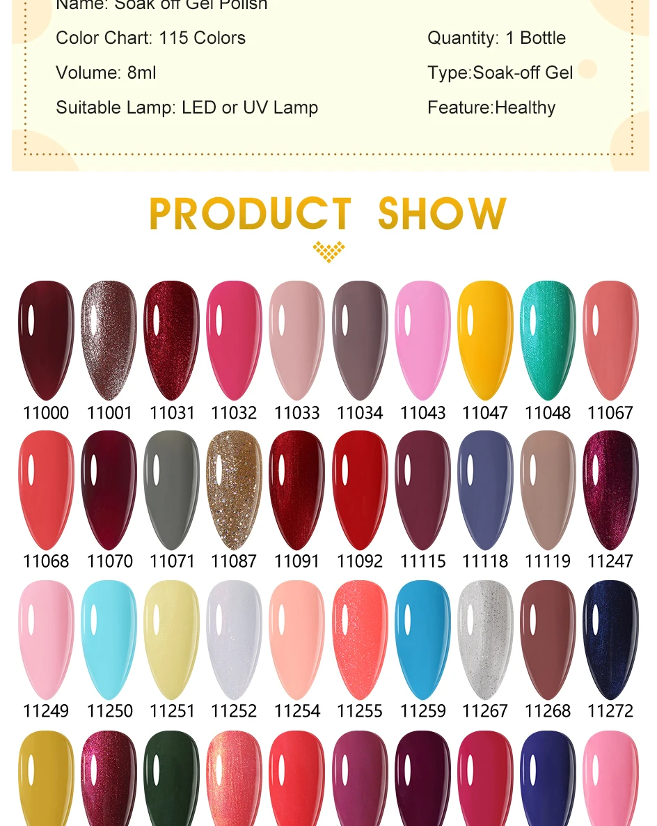 Arte Clavo Gel Polish Semi Permanent Gel Varnish For Nails Manicure Classic Color Gel Nail Polish Primer Nail Art Hybrid Gellak
