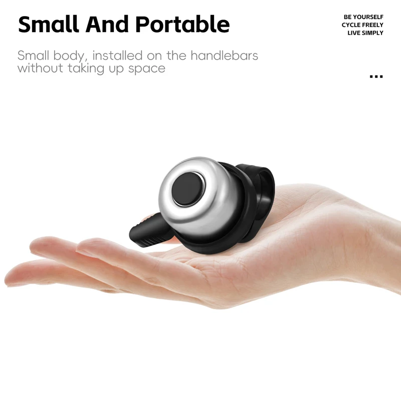 WEST BIKING Mini Bicycle Bell Retro Aluminum Alloy Clear Sound Bike Bell MTB Mountain Bicycle Handlebar Horn Bike Accessories