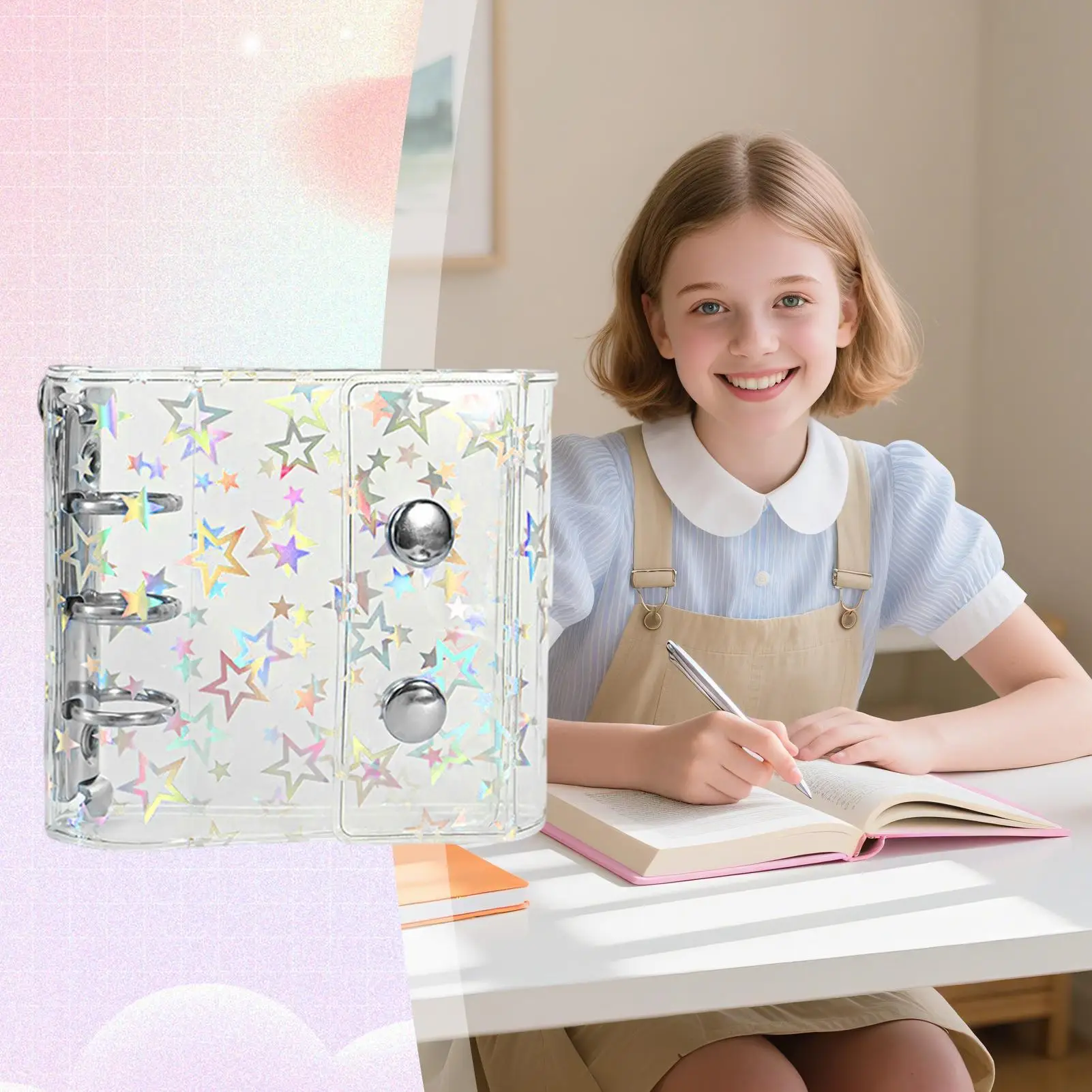 Clear Binder Small Photocard Collecting Notebook Sealing Sticker Notebook For Journal Cards Receipts Tickets Small Accessories