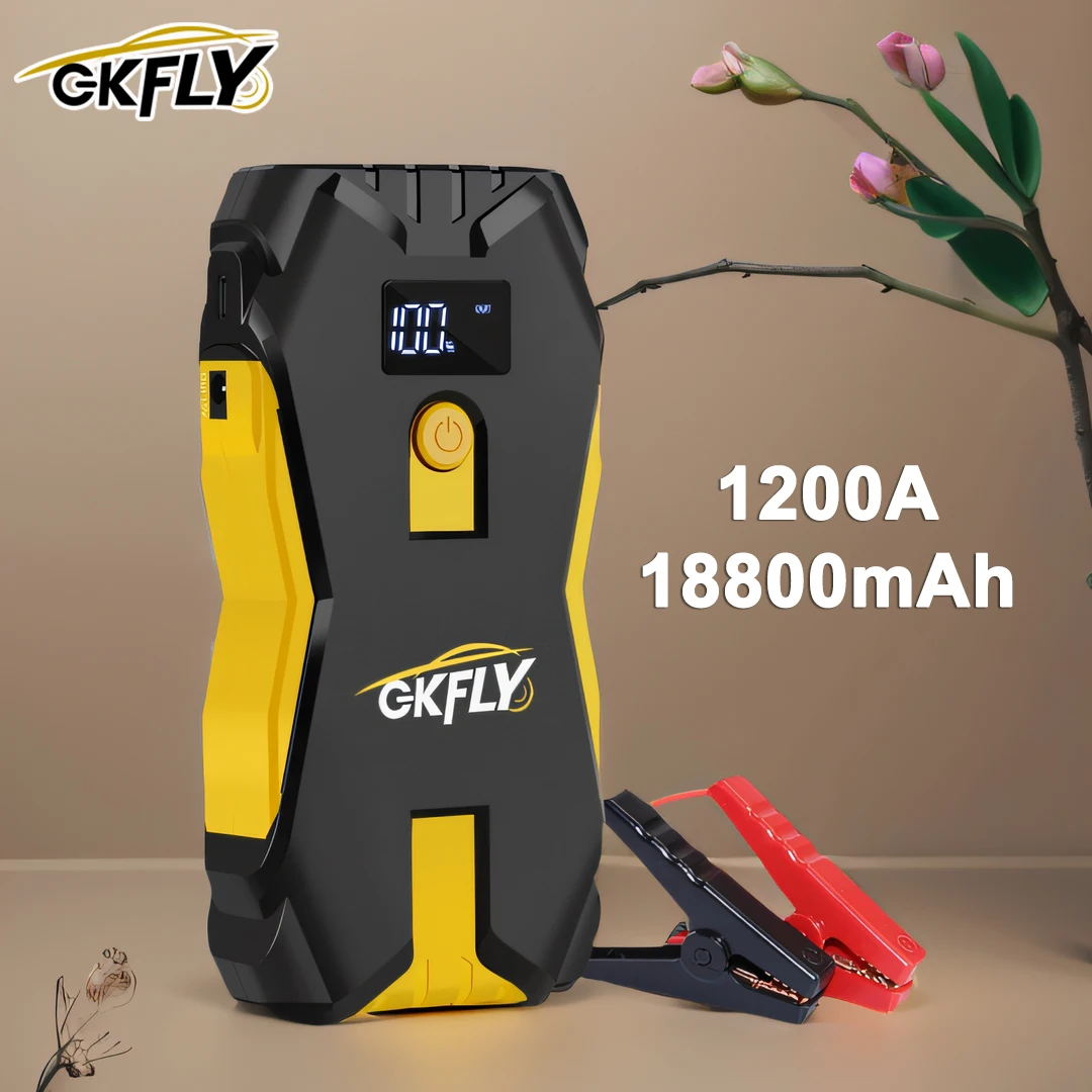 1200A Car Jump Starter Power Bank 18800mAh Portable Car Battery Booster 12V Starting Device