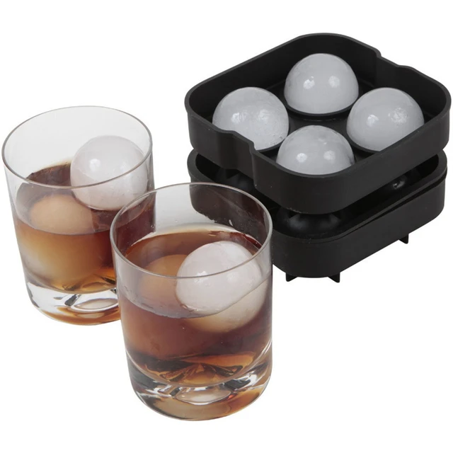 4 Hole Ice Ball Mold Whiskey Cocktail Vodka Round Ice Cube Makers Bar Party  Kitchen Ice Box Ice Cream Maker Tools - AliExpress