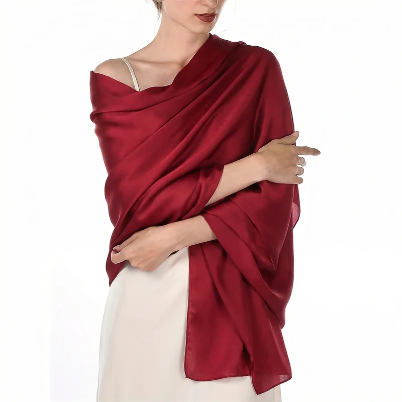 Luxuriöser Seidenschal mit Farbverlauf für Damen, Marken-Schals und -Tücher, Bandana, Kopftuch, Modischer Hijab, Hochzeits-Poncho 2026 – Detail 13