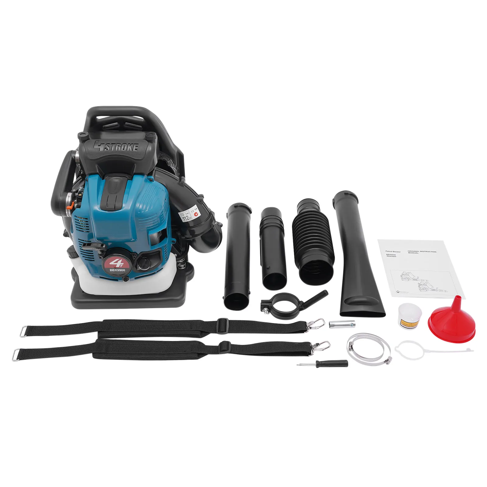 4 Stroke Gasoline Leaf Blower 75.6CC Backpack Cordless Gasoline Engine Leaf Blower for Yard Garden Lawn Care and Street Cleaning 5