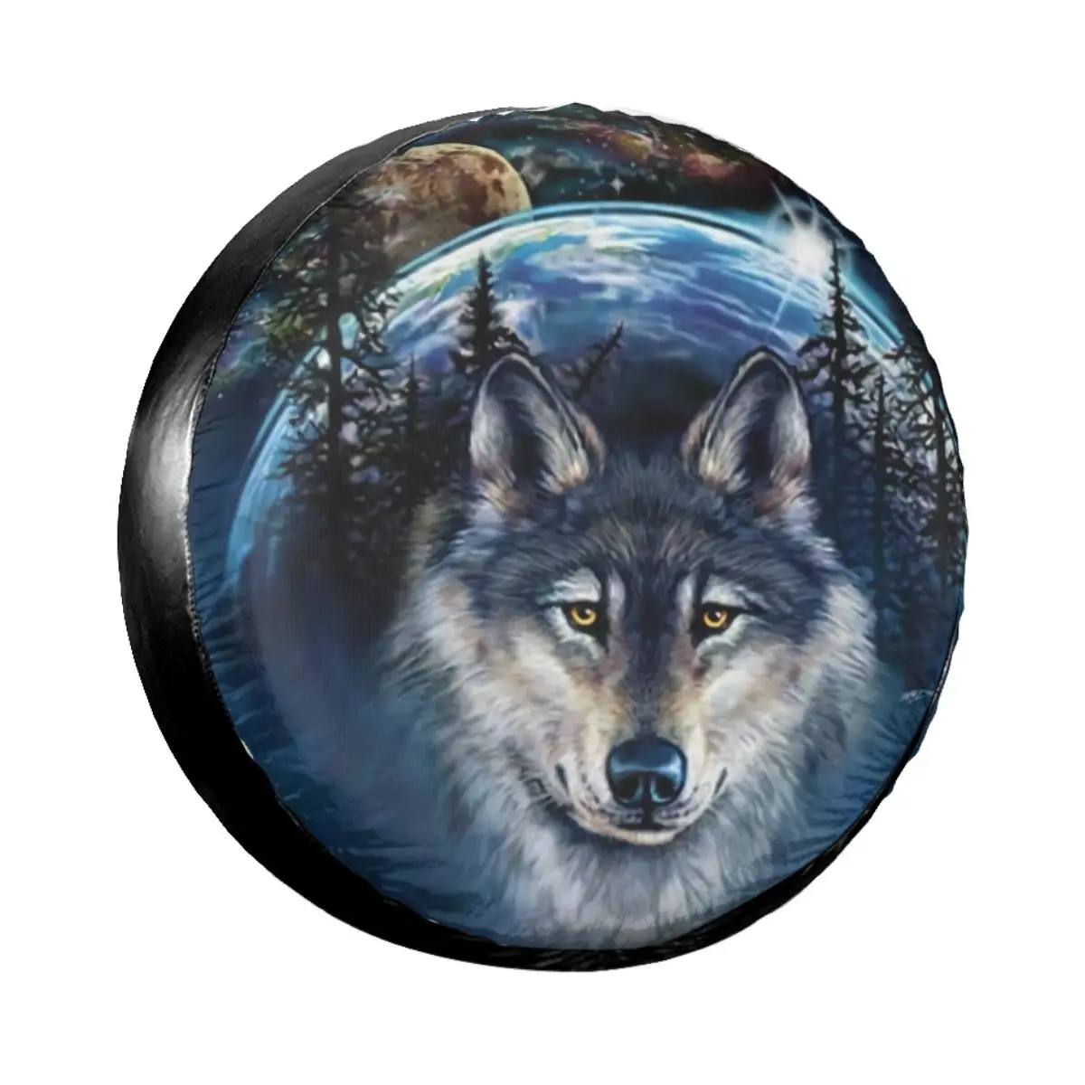Wolf Spare Tire Cover for Jeep Mitsubishi Pajero Custom Animal Dust-Proof Car Wheel Covers 14" 15" 16" 17" Inch best car covers Car Covers