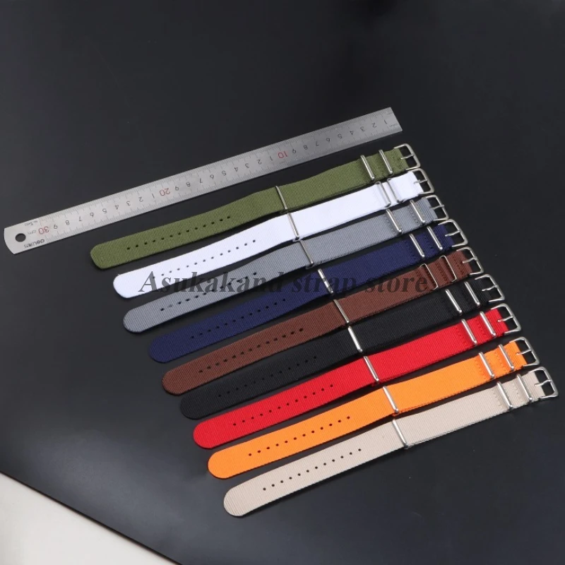 Canvas Nylon One-Piece Loop Watch Strap - Versatile Wristband