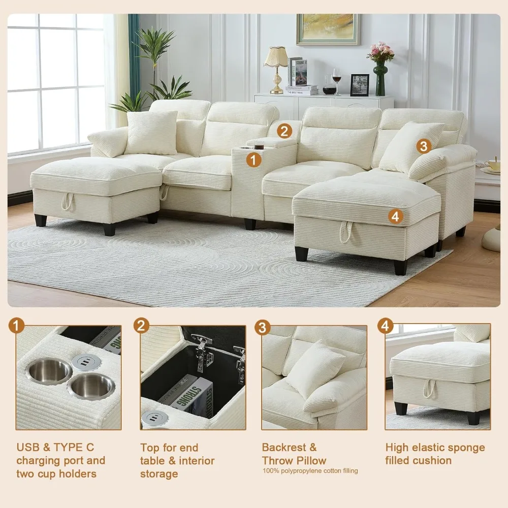 GUANGBAI U Shaped Cloud Couch image 3