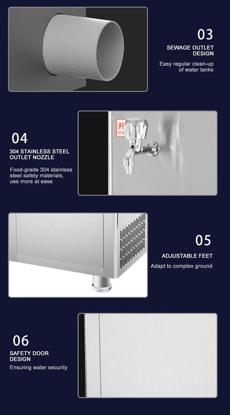 Description Picture 5 of itemcommercial 3 tap water dispenser cold and hot water vertical water dispenser for school office supplie