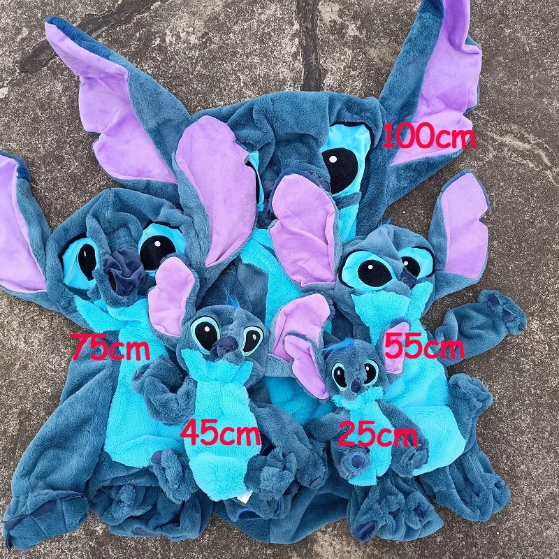 25/100Cm Disney Stitch Peluche Custodia In Pelle Fondina Anime Plushie Cute Large Doll Stich Non Farcito Semi-Finito Plushie Toys