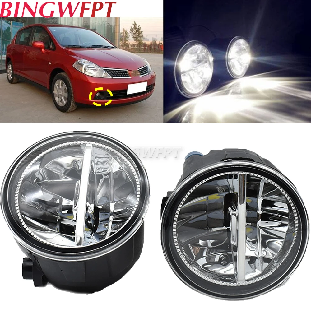 Fog Lights For Nissan Qashqai J11 Tiida 2004 2012 Note E11 X Trail T31