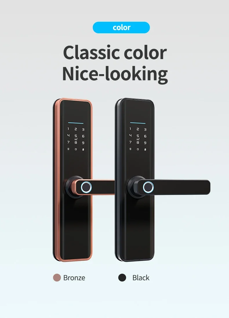 Home Electronic Automatic Anti-theft Wifi door lock With Fingerprint Smart Door Lock