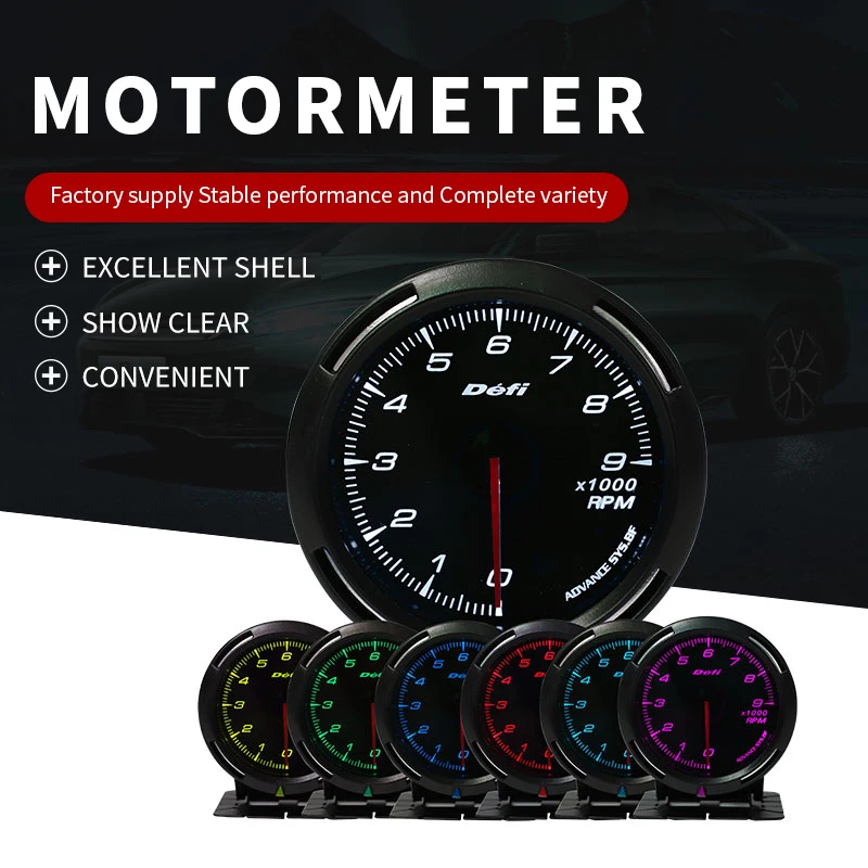 

Defi 15 color gauge Water Temp Oil Temp Turbo Boost Ext TempOil Fuel Pressure Voltage RPM Vacuum Oil Pressure 60mm with