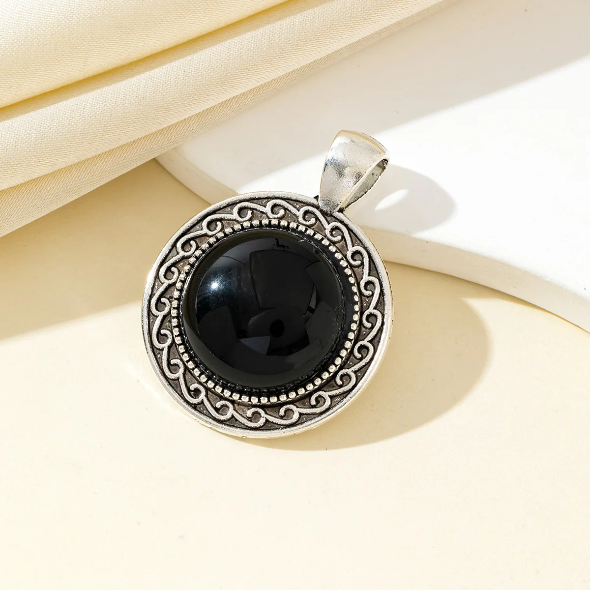 Round Gemstone Pendant Natural Crystal Agate Charms for Jewelry Making Supplies DIY Women Necklaces Earrings and Accessories - 3