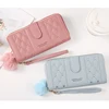 Women Long Wallet Pu Leather Card Holder Large Capacity Hasp Zipper Coin Purse Multi Card Organizer Cell Phone Wristlet Handbag 5