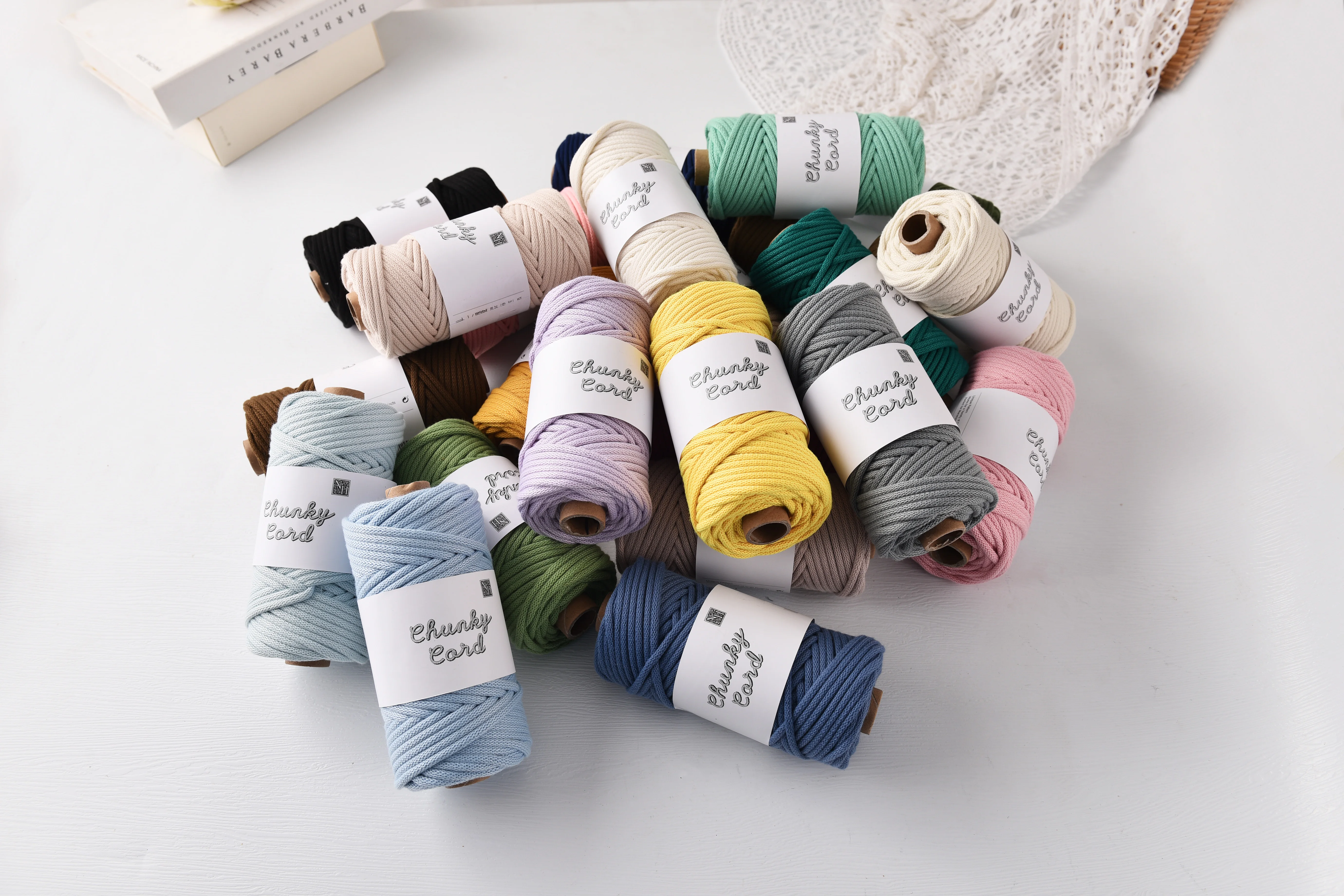 4mm Chunky braided rope Polyester Knitting cord Crochet rope. Macrame cord 4