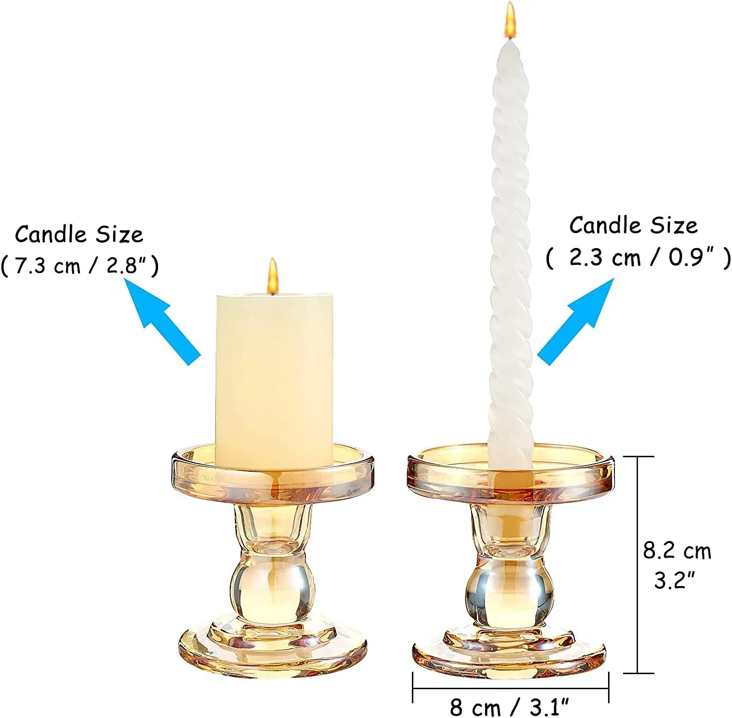 Glass Candle Holder for Pillar Candle Holder/Taper Candlestick Holders, Decorative Unity Candle Holder for Formal Even - Image 5