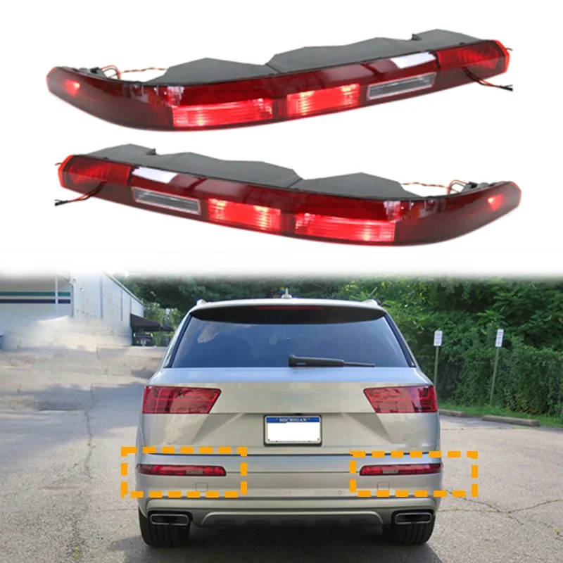 

4M0945096A 4M0945095A Car Rear Bumper Tail Light Lamp for Audi Q7 2016-2022 US Version With 5 Holes Right Left Accessories