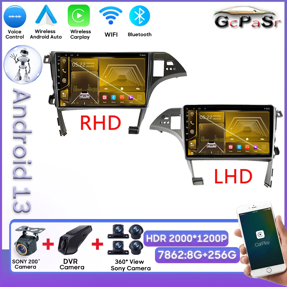 

Android 13 For Toyota Prius 3 XW30 2009 - 2015 5G LHD RHD Mirror Link GPS Navigation No 2din DVD Carplay Android Auto Bluetooth