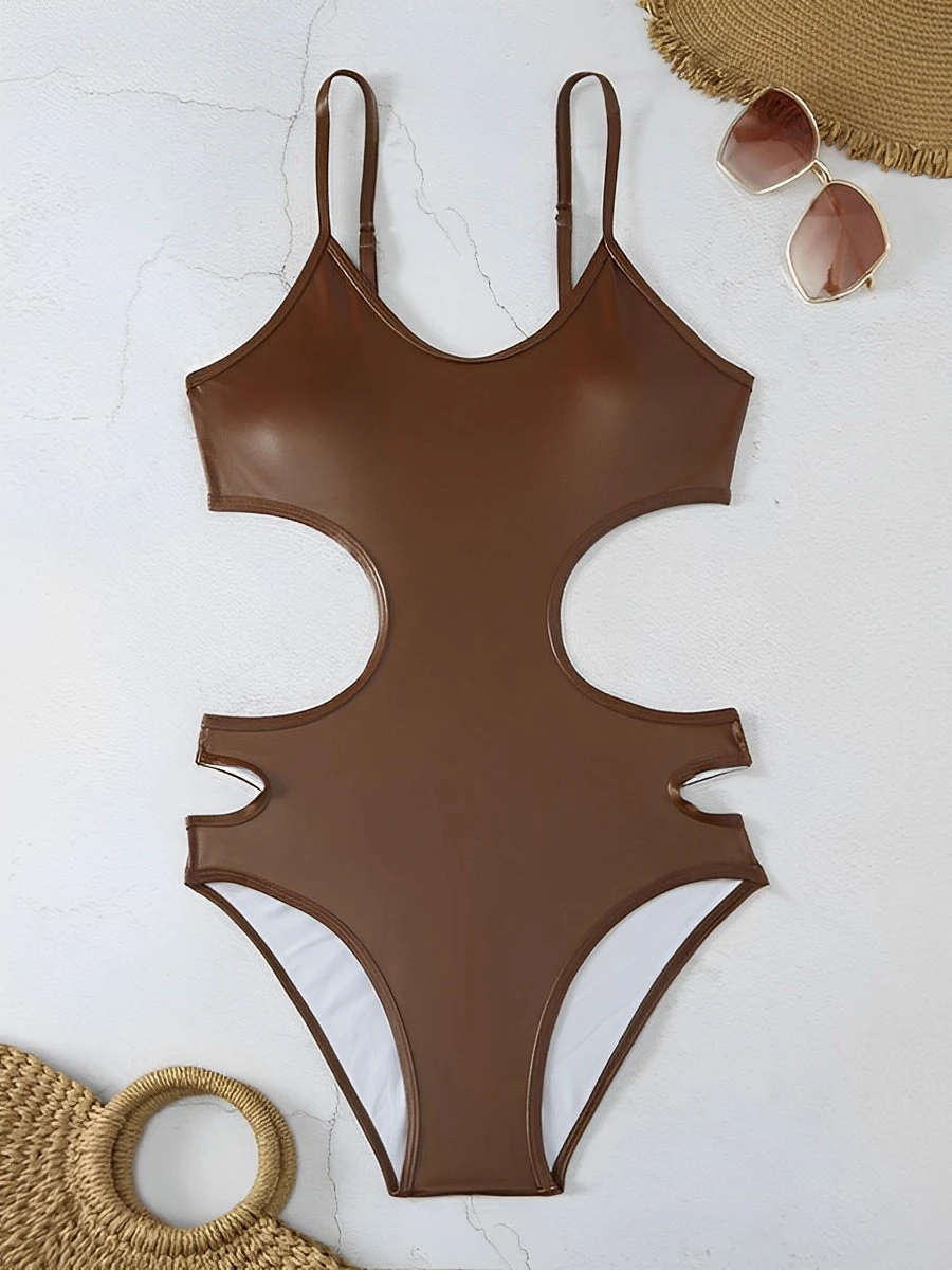 

2024 Hollow Out Cross Monokini Swimsuit Women One Piece Sexy Swimwear Female Bathers Bathing Swimming Swim Suit Beachwear