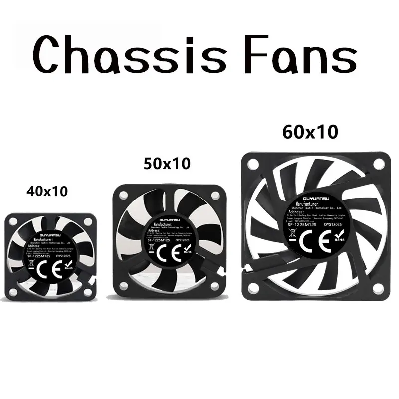 40mmx40mmx10mm 50mmx50mmx10mm 60mmx60mmx10mm 5V 2Pin DC Cooling Silent Fan CPU thumbnail 4
