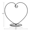 1Pcs Handmade Ball Vase Moon Heart Shape Iron Stand Simple Stylish Hanging Glass Plant Vase Pot Terrarium Container Home Decor 6