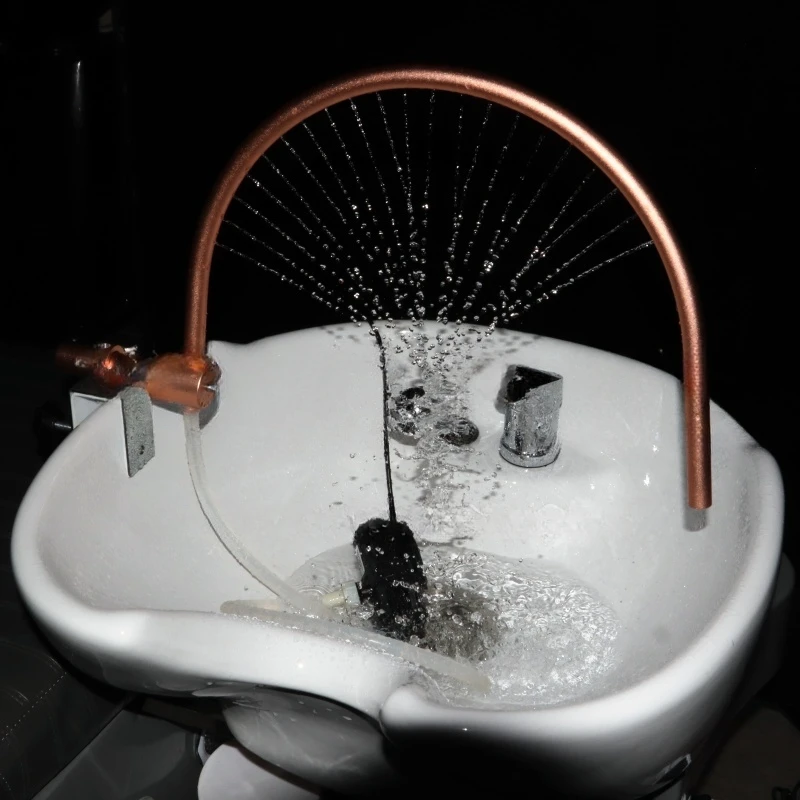 

Hair Salon Shampoo Bowl Tub Basin Accessories Adjustable Electric Pump Water Circulation Head Therapy Spa Head Massage