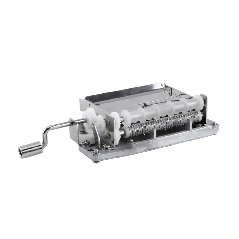 30-Note Hand Crank Tape Music Box Movement-DIY Your Songs with Puncher and 3 Strips-Zinc Alloy Mental Paper