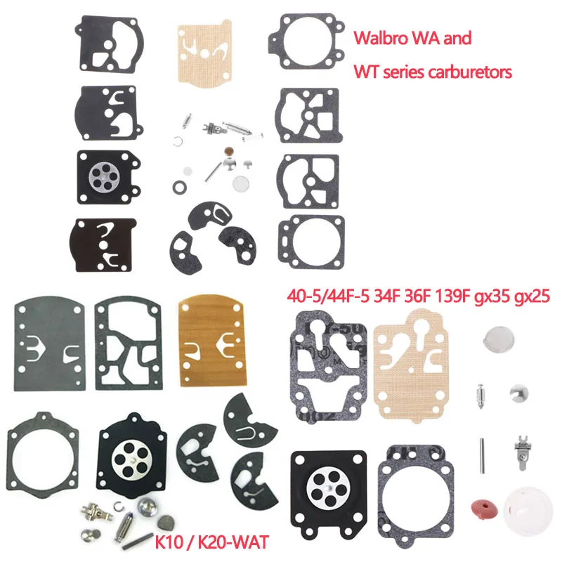 Durable Brush Cutter Carburetor Gasket Kit For Walbro K10/K20-WATCarburetors 40-5/44F-5 34F/36F/139F Brush Cutter Grass Trimmer