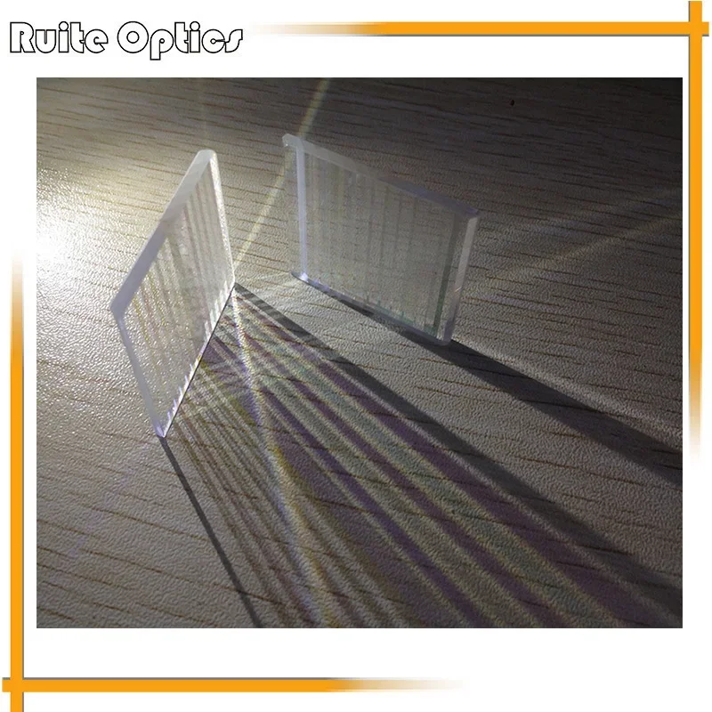 

10PCS 33x29x2mm Defective Rectangle Optical Glass Dichroic Color Prism Sale Decoration Color Light Research