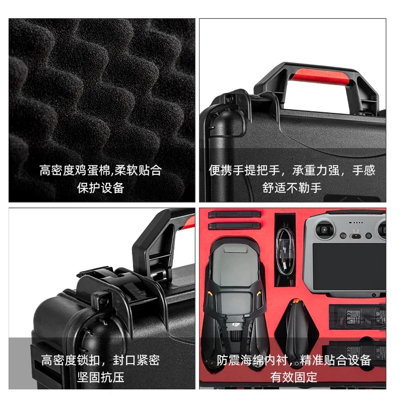 Hard Carrying Case Waterproof Box Travel Portable Suitcase for DJI Air 3/Air 2/2S/Mini 3/3 Pro/Mini 2/2 SE/4K Drone Accessories