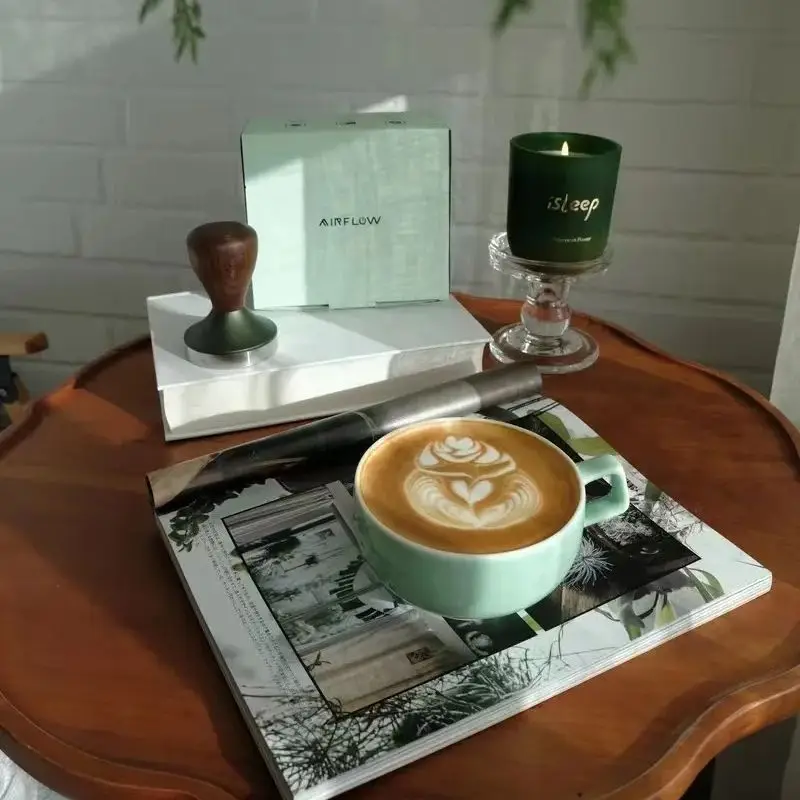 AIRFLOW Coffee Cups Ceramic Mugs Professional Latte Cup 240ml with Handle Milk Tea Cup Oatmeal Breakfast Mug Drinkware Kitchen drinking cup