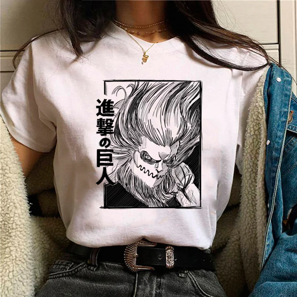 

attacke attack on titan tshirt women anime comic harajuku tshirt female y2k funny manga clothes