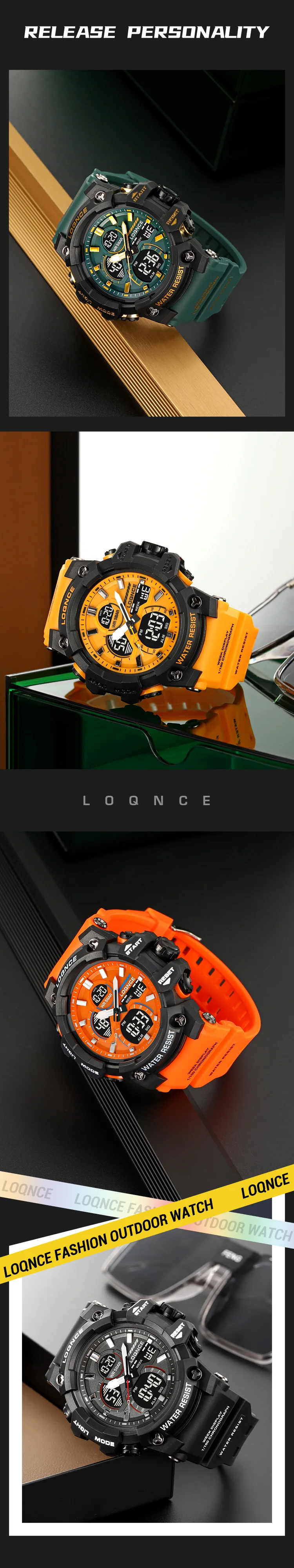 New LOQNCE 98007 Men's Watch For You 50M Waterproof Watches High Quality Movement Calendar Luminous Silicone Band With Box S51118a5b77ed44a1bf64299349488438L