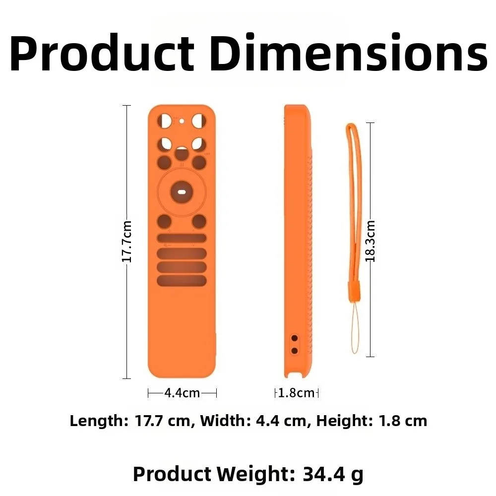 Silicone Shockproof Remote Protective Case with Lanyard
