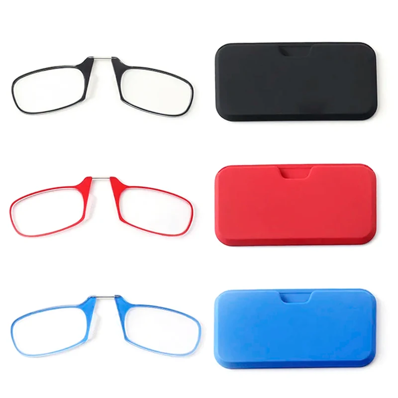 Reading glasses Nose Clip on Reading Glasses Anti Blue Light without temple +1.0-+3.5 Legless Lazy Glasses Unisex Hyperopia Optical Eyeglasses