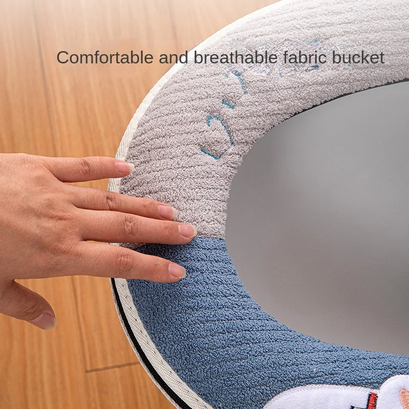 Cute Cat Toilet Seat Warm Cushion Home Four Seasons Universal soft Toilet pad Covers Winter Warmer Thickening Potty Mat WC cape 2