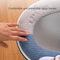 Cute Cat Toilet Seat Warm Cushion Home Four Seasons Universal soft Toilet pad Covers Winter Warmer Thickening Potty Mat WC cape 2