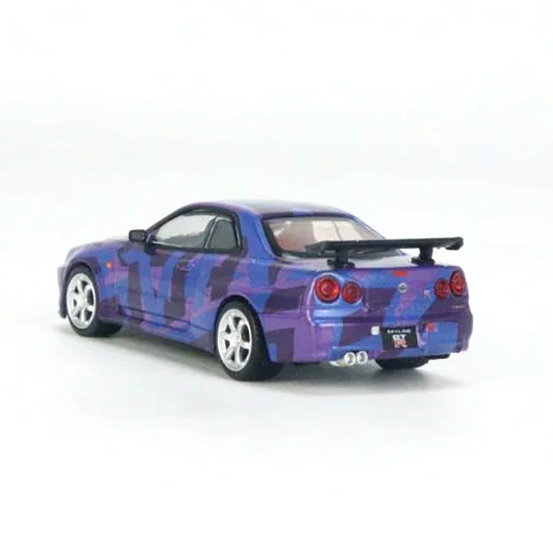 Mini gt 1:64 nissan skyline GT-R (r34) v-spec ii digitale tarnung 