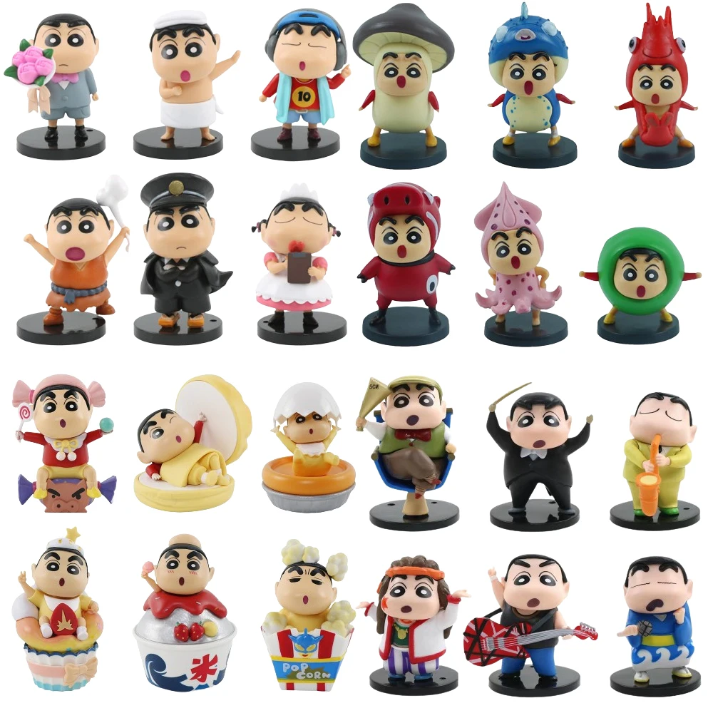 

Экшн-фигурки Crayon Shin Chan, Мультяшные японские кавайные аксессуары из фильма, периферийные игрушки, подарки для детей, 1 комплект