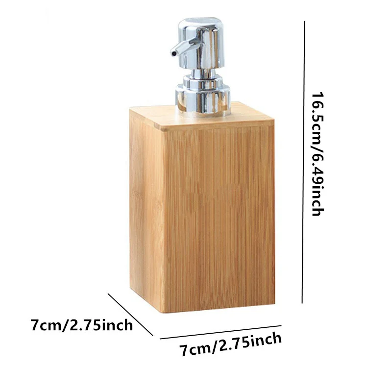 Soap Dispenser Shampoo Dispenser Dispenser Bottle Holder Soap Dispenser Bottle Soap Dispenser Lotion Shampoo Dispenser Bottle Holder Bathroom Kitchen Bamboo Liquid Hand Soap Pump 280mL