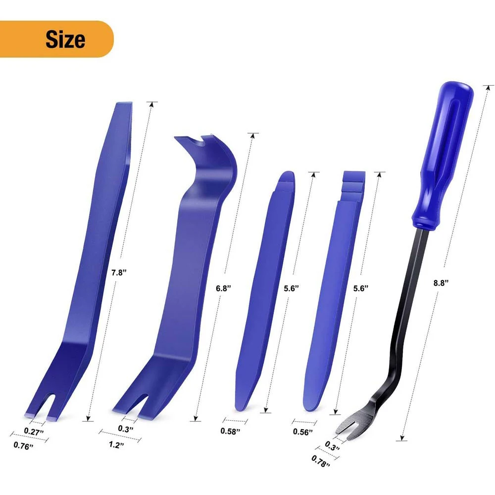 Car Repair Tool Set 5PCS Auto Trim Removal Tool Kit No-Scratch Pry Tool Kit for Car Door Clip Panel & Audio Dashboard Dismantle Repairing Kits
