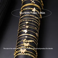 18 Pcs  Anklet Set For Women Foot Bracelets - Image 2