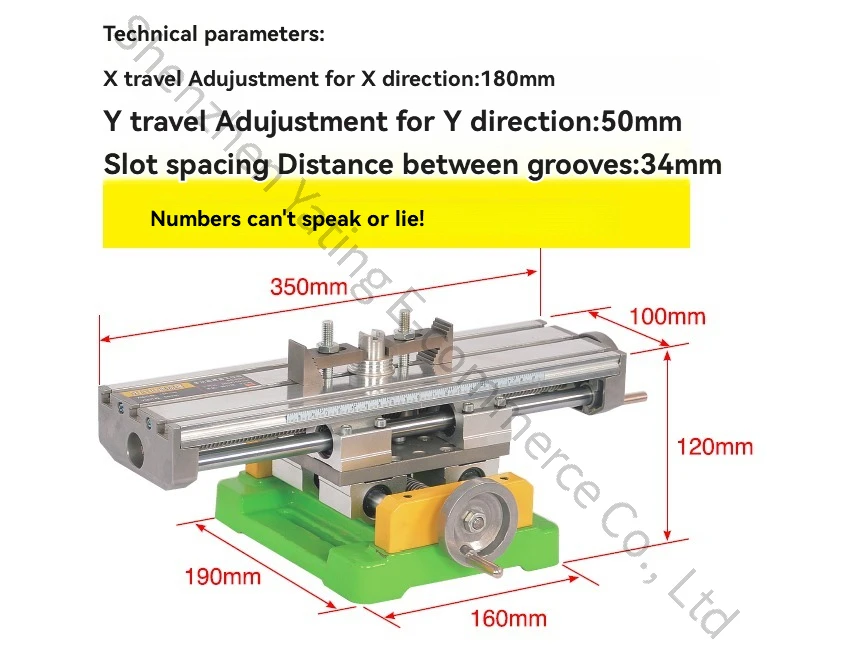 Precision Cross Slide Table Worktable BG-6350 Bracket Mini Micro Multifunctional