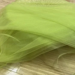 Avocado Sage Green Soft Tulle Fabric for Wedding and DIY Decorations (Pear Green)
