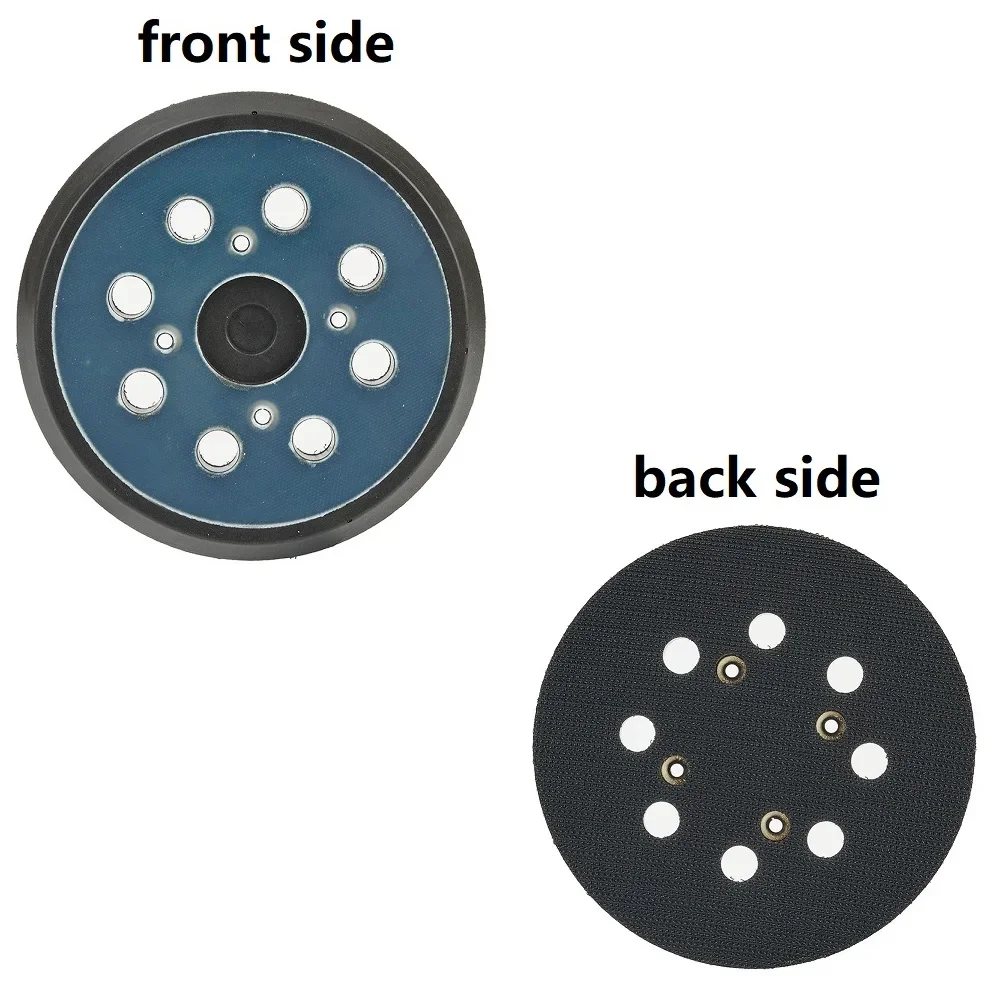 

1pc Sanding Pad Backing Pads Grinding 5 Inch 8 Hole Hook And Loop For Black For Deck Sanders Woodworking Abrasive Accessory