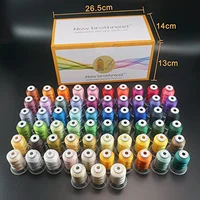 New Brothread 63-Color Polyester Embroidery Thread Kit 500M/550Y Each – For Brother Babylock Janome Singer Machines - Image 2